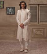 Light Pink Aari Hand Embrioidered Sherwani Set