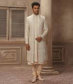 Cream Aari Hand Embroidered Set