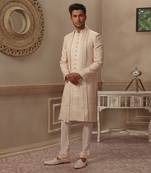 Blush Pink Embroidered Sherwani Set
