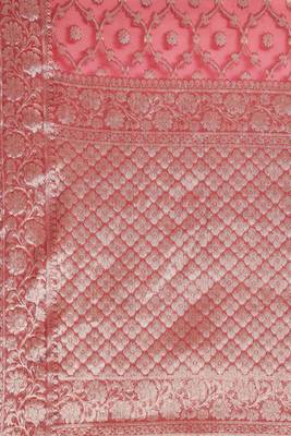 Organza Banarasi Floral Zari Work Saree 5
