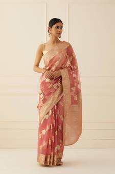 Organza Shaded Saree In Zari and Gota work