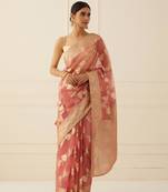 Organza Shaded Saree In Zari and Gota work