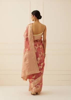 Organza Shaded Saree In Zari and Gota work 2