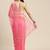 Geroo Jaipur Pink Hand Embroidered Organza Saree