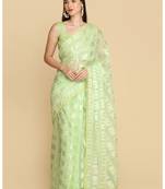 Lime Chiffon Designer Chiffon Sarees
