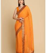 Dark Yellow Georgette Designer Georgette Sarees
