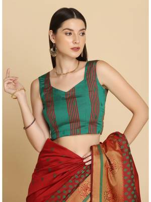 Maroon Party Wear Cotton Silk Sarees 4