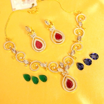 Changeable Stone Necklace Set 
