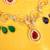 Diamond Look Changeable Stone Necklace Set