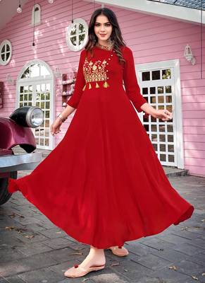 Ethnic Red Kurti for Smart Look in Party and Flaunt 2