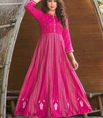 Elegant And Ethnic Pink Kurti With Beautiful Prints