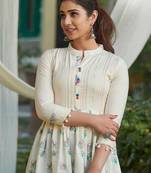 Smart and Ethnic Long Kurti with Beautiful Foil Work