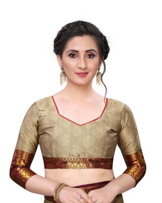 Mr & Mrs Creation Present Blue Colour Cotton Art Silk Saree With Designer Blouse Pic 5
