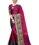 Shine Pink Colour Kylie Silk Saree With Handloom Weaving