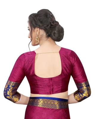 Shine Pink Colour Kylie Silk Saree With Handloom Weaving 4