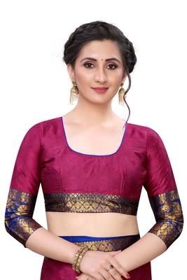 Shine Pink Colour Kylie Silk Saree With Handloom Weaving 5
