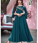 Designer Ethnic Kurti in Beautiful Green Colour with Amazing Looks