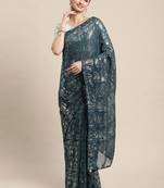 Morpic Georgette Sequence Saree With blouse piece