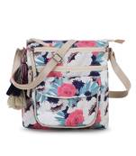 Rangoli Cream & Multi Polycotton & Canvas Floral Digital Printed Sling Bag