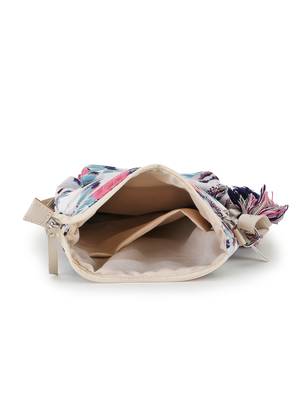 Rangoli Cream & Multi Polycotton & Canvas Floral Digital Printed Sling Bag 4