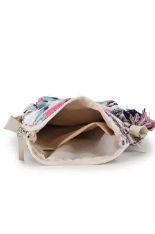 Rangoli Cream & Multi Polycotton & Canvas Floral Digital Printed Sling Bag