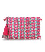 Ghoomar Pink & Multi Polycotton Tulip Digital Printed Sling Bag