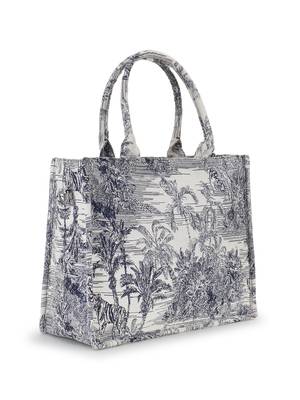 Anekaant Animal Navy & Off White Cotton Jacquard Jungle Weave Quirky Handheld Bag 2