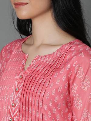Peach embroidered art silk ethnic-kurtis 5