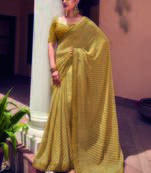 Ivory embroidered georgette saree with blouse