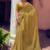 Ivory embroidered georgette saree with blouse