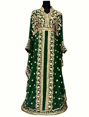 SALE New Moroccan Dubai Kaftans Farasha Abaya Dress Very Fancy Long Gown Aari Wedding Dress  1