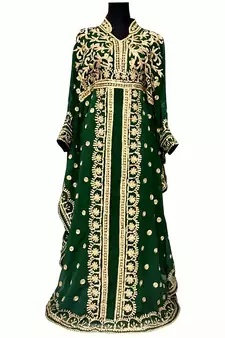 SALE New Moroccan Dubai Kaftans Farasha Abaya Dress Very Fancy Long Gown Aari Wedding Dress 