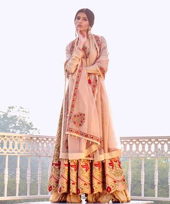 Biege Anarkali Set 2