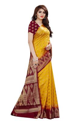 KASHMIRI MODAL HANDLOOM WEAVING SAREE WITH BLOUSE 4
