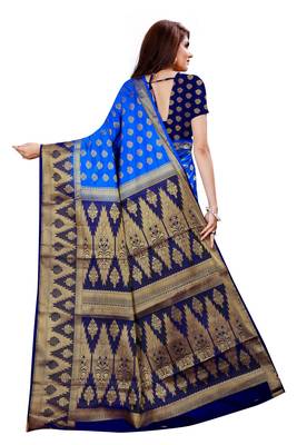 KASHMIRI MODAL HANDLOOM WEAVING SAREE WITH BLOUSE 4