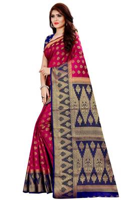 KASHMIRI MODAL HANDLOOM WEAVING SAREE WITH BLOUSE 2
