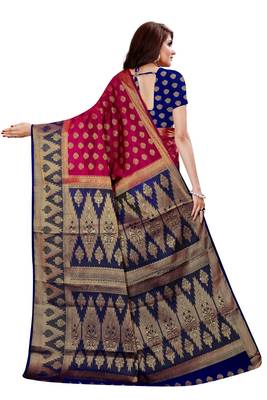 KASHMIRI MODAL HANDLOOM WEAVING SAREE WITH BLOUSE 4