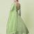 Sequin Lehenga Choli Net Pista Green