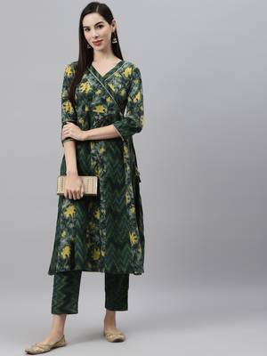 Green printed cotton ethnic-kurtis 5