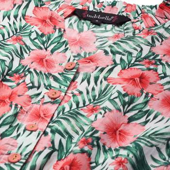 White printed cotton short-dresses 2