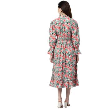 White printed cotton short-dresses 3