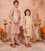 Thread Sequins Work Jacket With Kurta Pajama Set