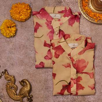 Printed Georgette Kurta Pajama Set 4