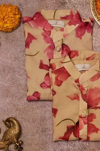 Printed Georgette Kurta Pajama Set