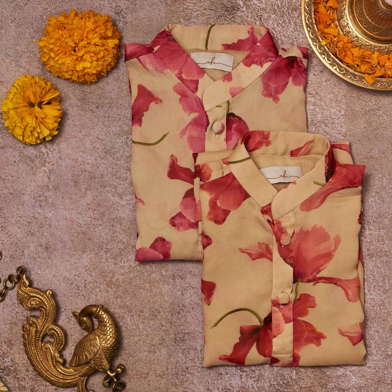 Printed Georgette Kurta Pajama Set