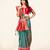 Sweet smile stylish saree with blouse set-TURQUOISE