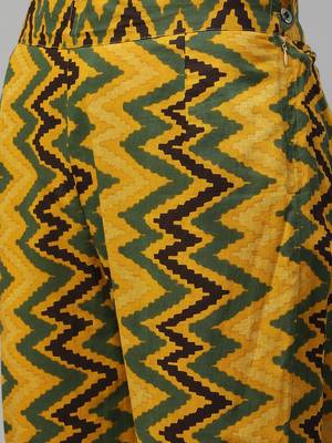 Mustard printed cotton cotton-kurtis 5