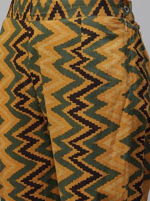 Mustard printed cotton cotton-kurtis 5