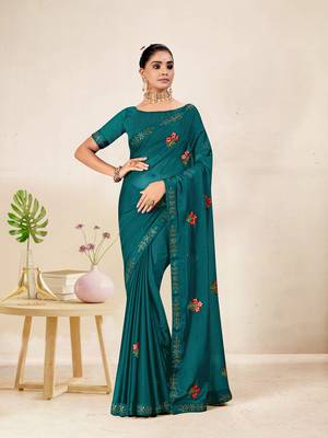 Sweet smile stylish saree with blouse set-MANGALAM-RAMA-4 1