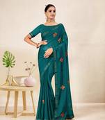 Sweet smile stylish saree with blouse set-MANGALAM-RAMA-4